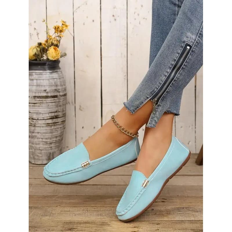 Novos Mocassins Femininos 2026, Sapatos Casuais Slip-On de Fundo Macio e Versáteis