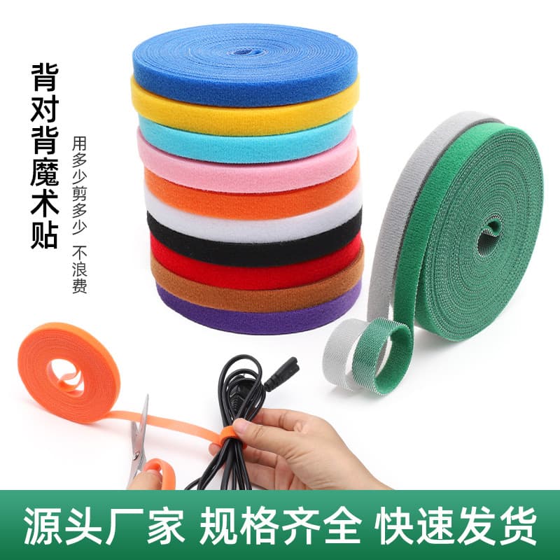 Abraçadeira de velcro cor de velcro fixa abraçadeira organizador de fio braçadeira reutilizável