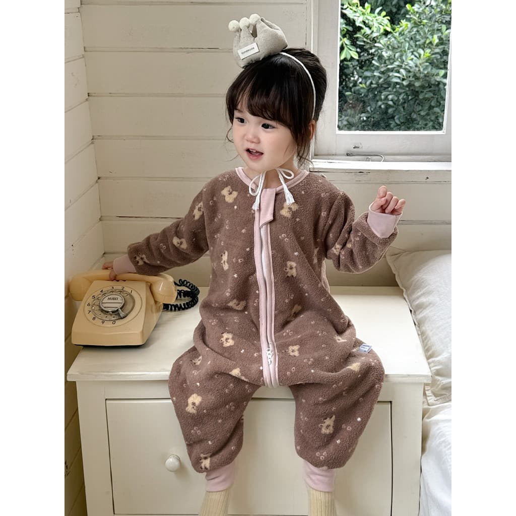 Inverno bebê saco de dormir bebê pijamas de uma peça crianças divisão-perna Anti-pontapé colcha Coral velo meninas