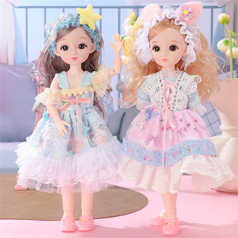 30cm princesa BJD boneca realista olhos grandes 3D Multi-articular telefone móvel fantasia boneca intercambiável
