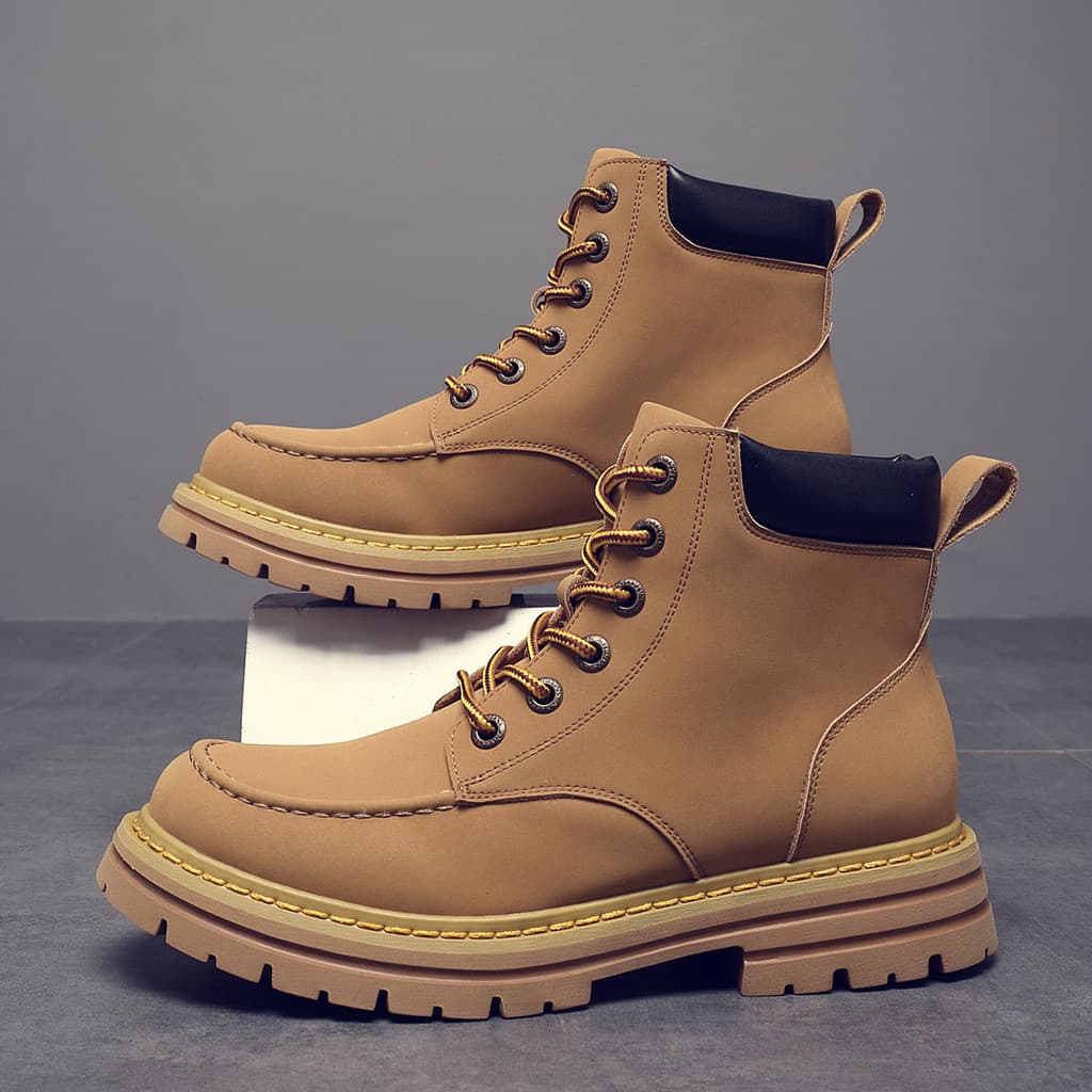 Mobe sapatos masculinos 2026 primavera novo estilo Martin botas masculinas inverno preto botas masculinas antiderrapante