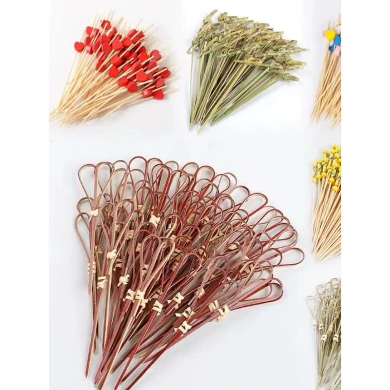 Cocktail criativo vara de frutas clipe decorativo decoração de frutas vara de bambu vários estilos vara de madeira de ba