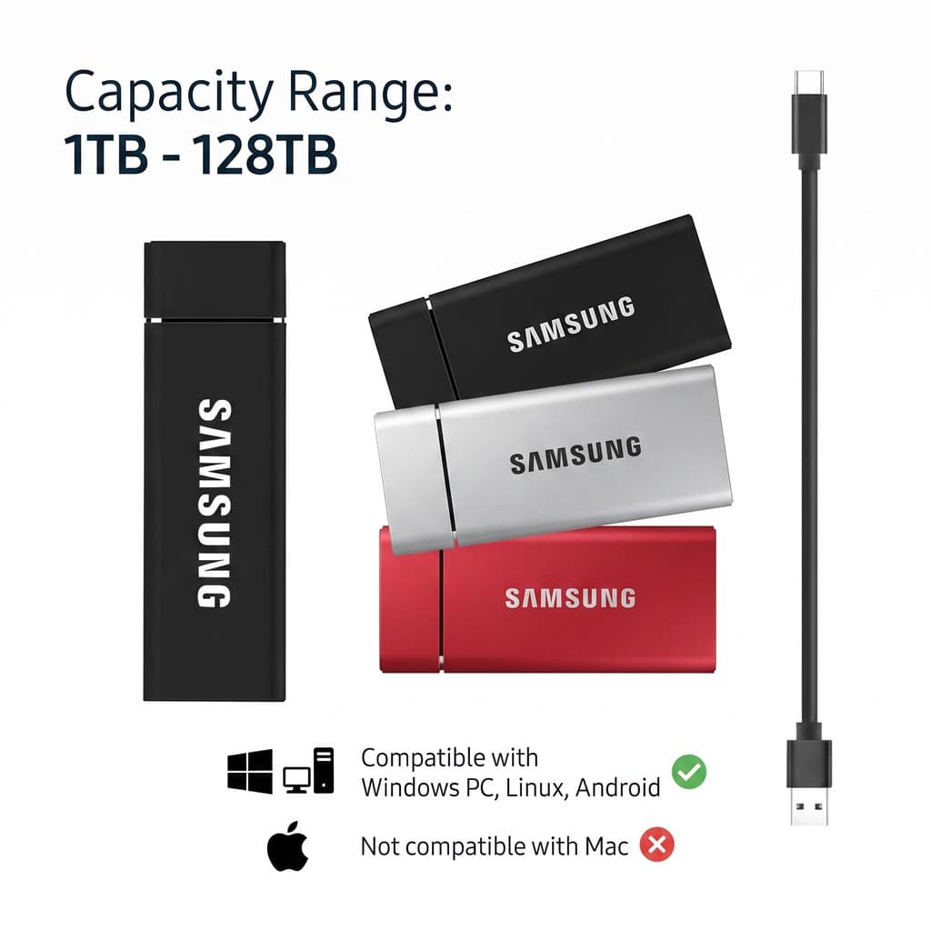 Disco Rígido Externo 128TB 60TB 30TB 16TB Portátil SSD 8TB 4TB USB 3.0 Tipo-C Interface HD De Alta Qualidade
