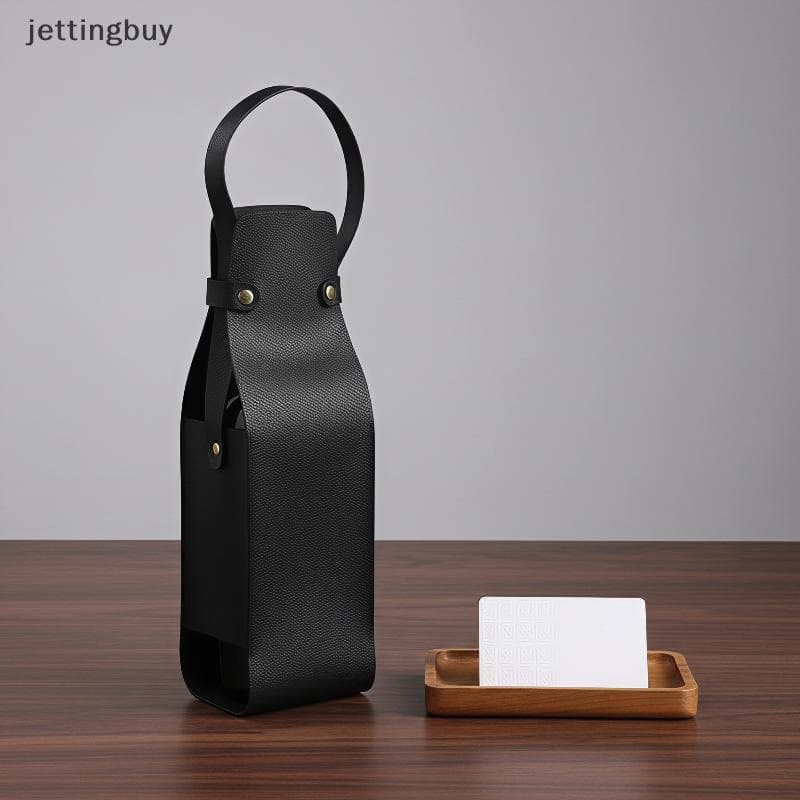Bolsa De Presente Reutilizável De Couro PU , Camada Dupla , 1 Peça , Elegante Para Piquenique , Viagem , Transporte De C