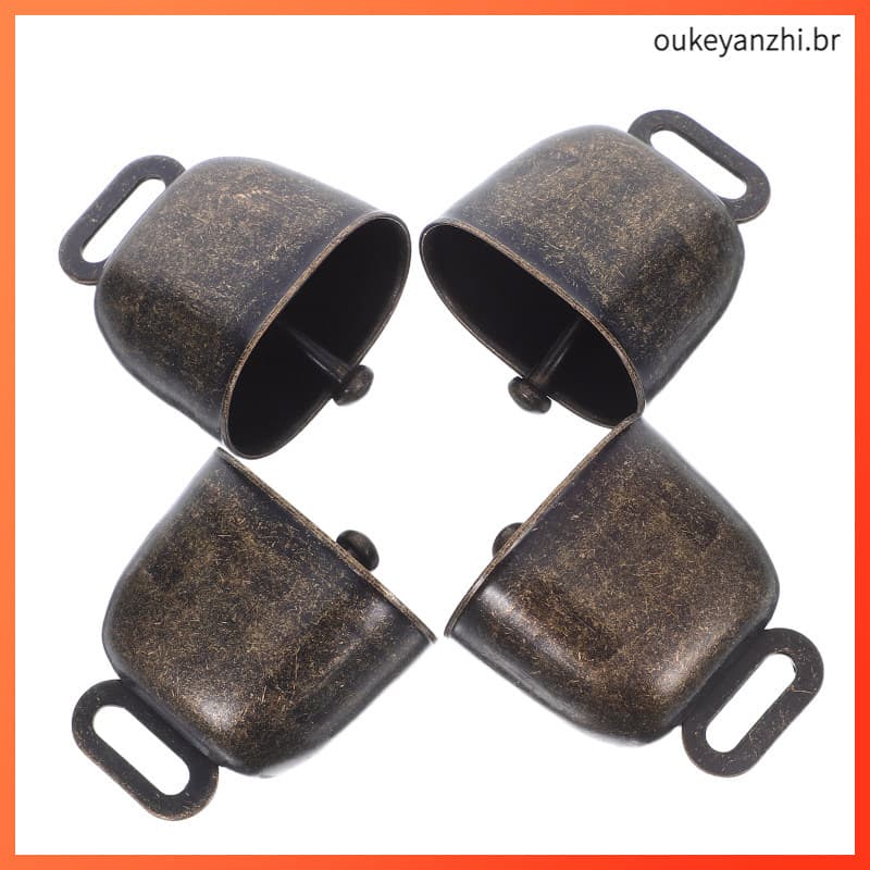 🎄 4Peças Sino De Ferro Café Ornamento Para Fazenda