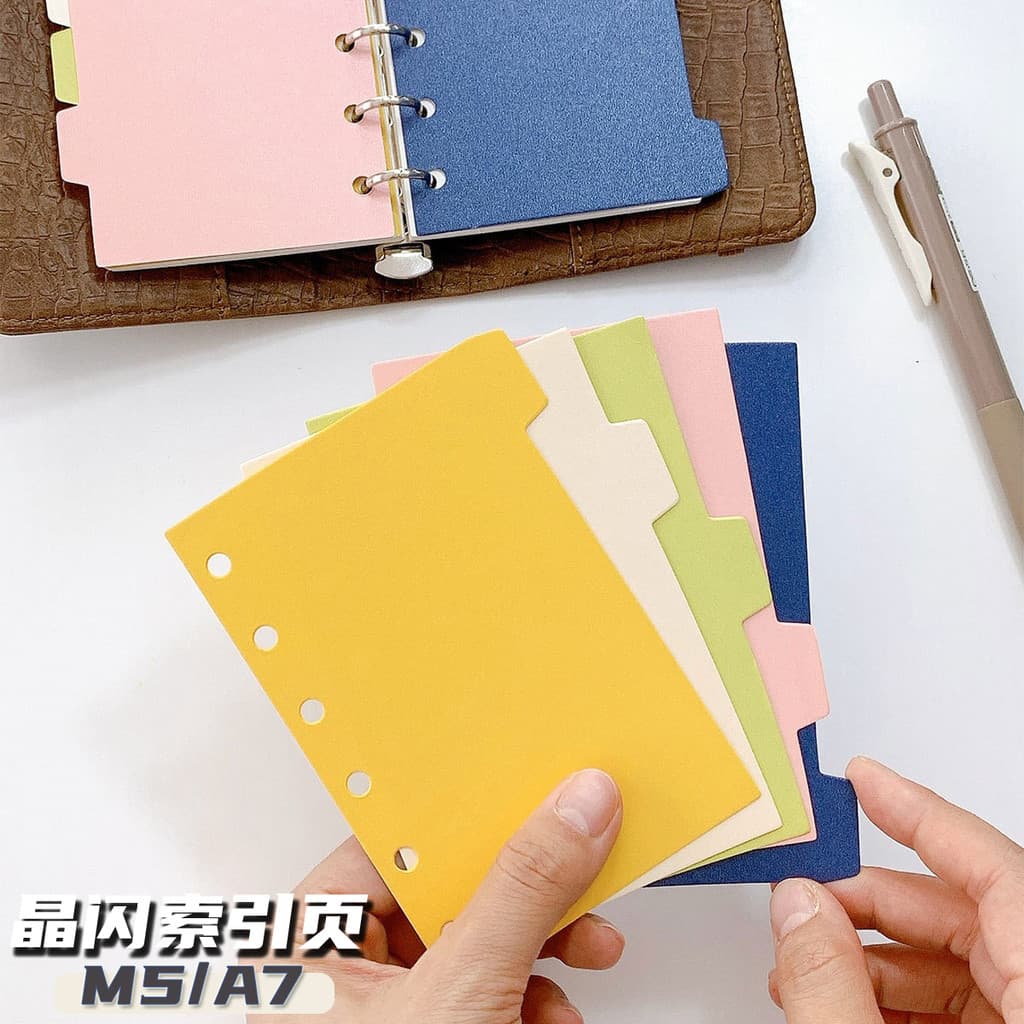 M5 pasta separador destacável classificação índice página Moissanite Flash papel marcador placa de arquivo placa de apoi