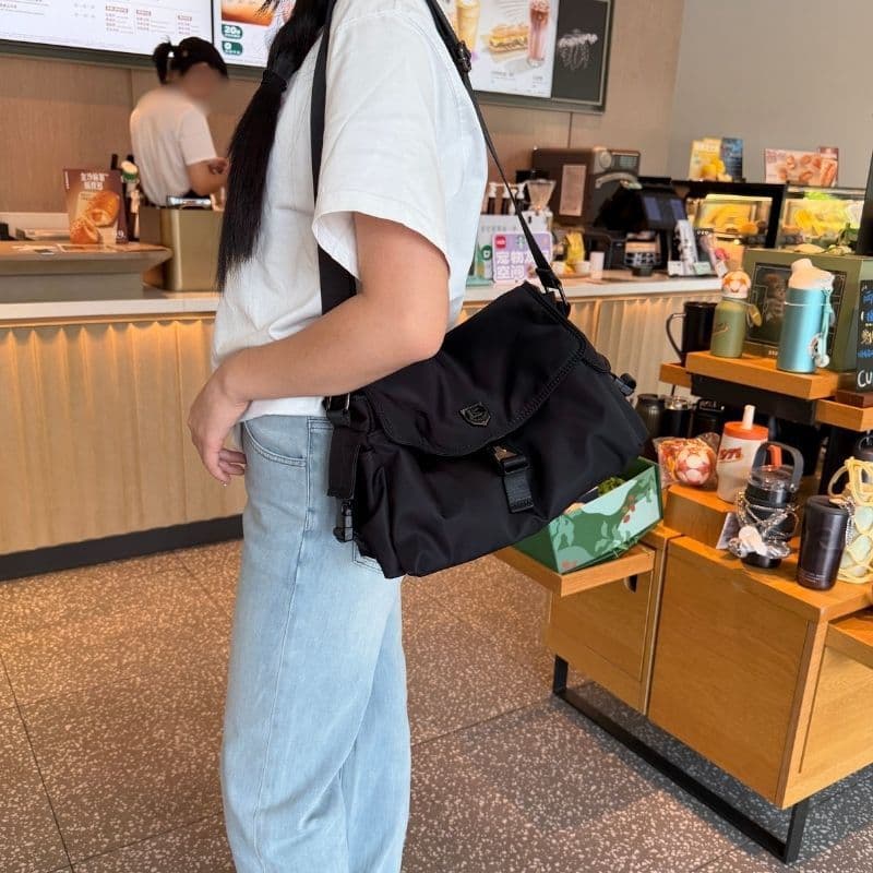 Bolsa Feminina 2026, Bolsa de Ombro Transversal Leve em Tecido Oxford, Bolsa Funcional para Trabalho, Bolsa Casual para