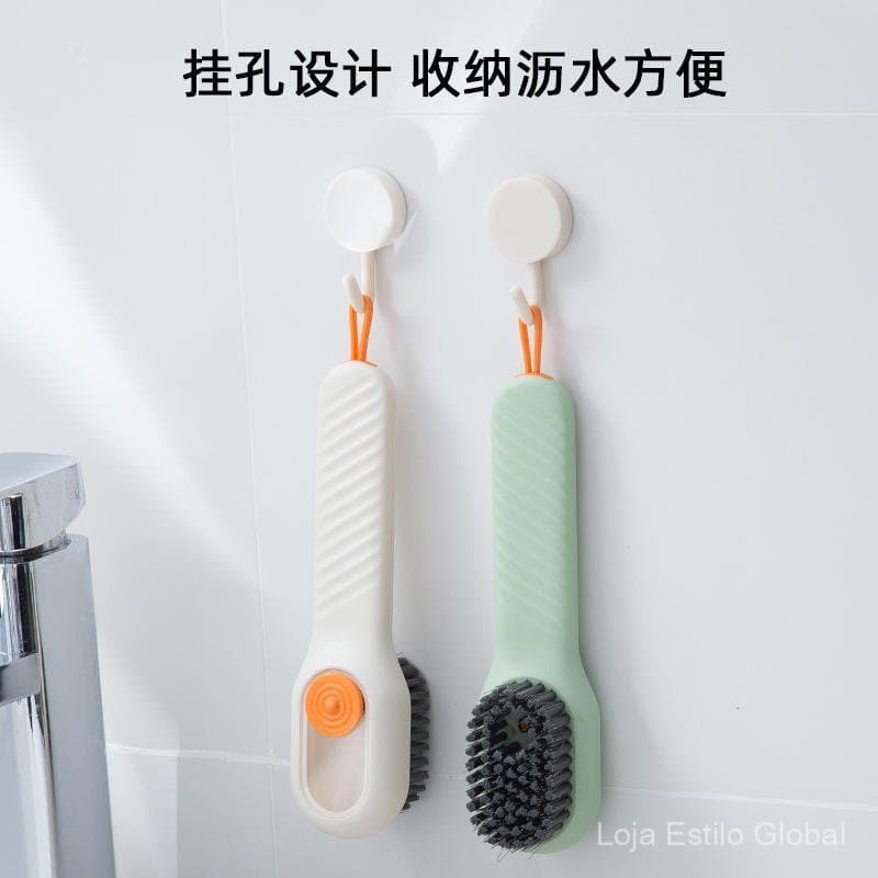 Escova de Limpeza de Sapatos com Dispensador de Líquido, Escova Multifuncional para Limpeza de Sapatos, Escova de Limpez