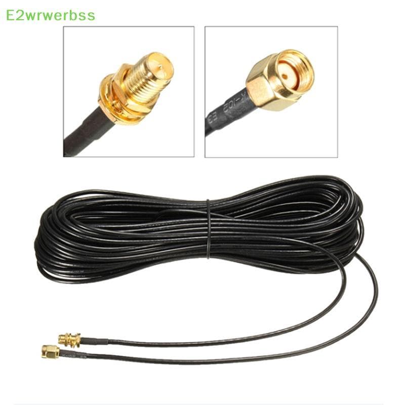[E2wrwerbss] 1 Peça 20m Cabo De Extensão De Antena De Roteador WiFi RG174 RP-SMA Macho Para Fêmea Novo