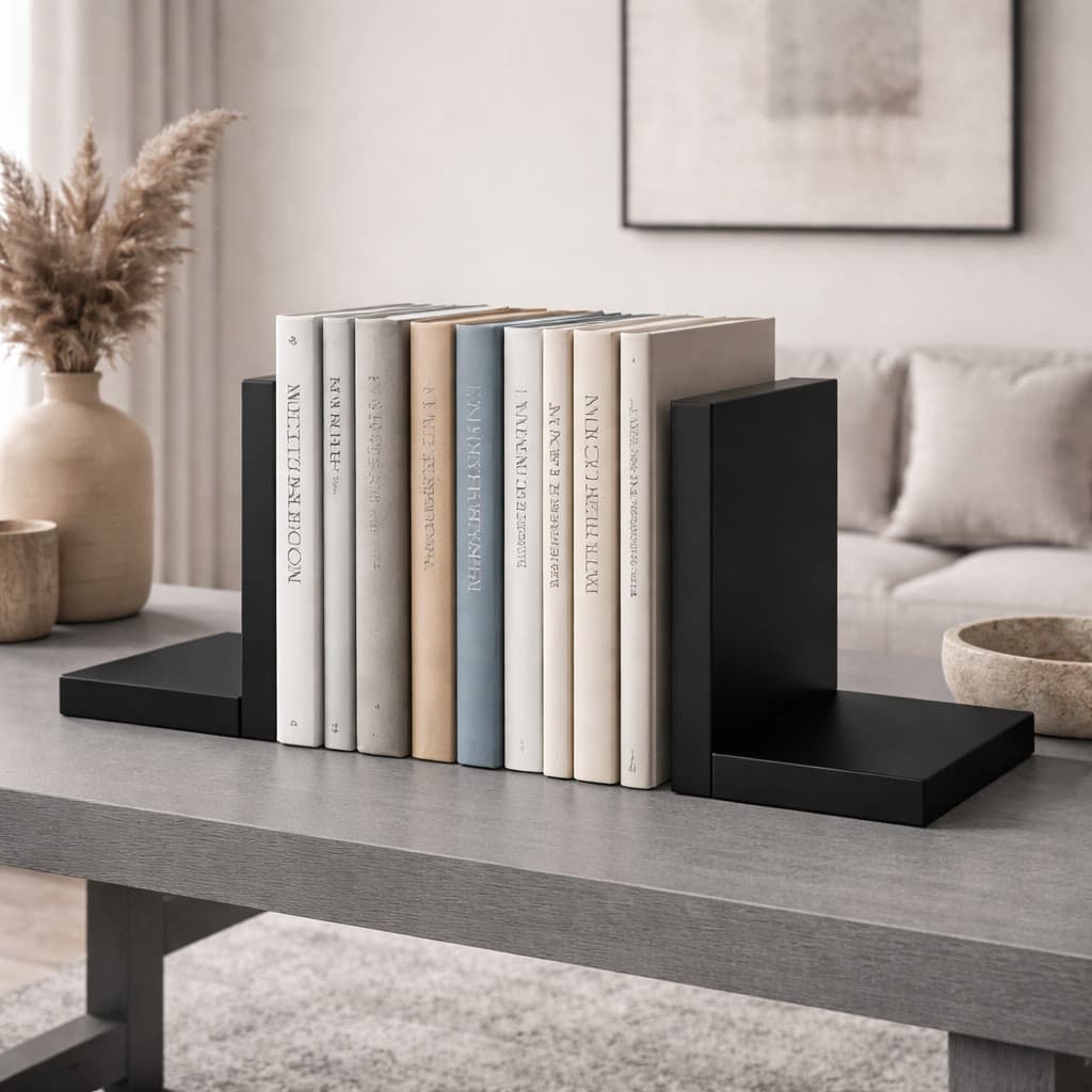 Suporte Aparador de Livros MDF Premium - Porta Livros Organizador - Estante Mesa Prateleira - Decoração Luxo
