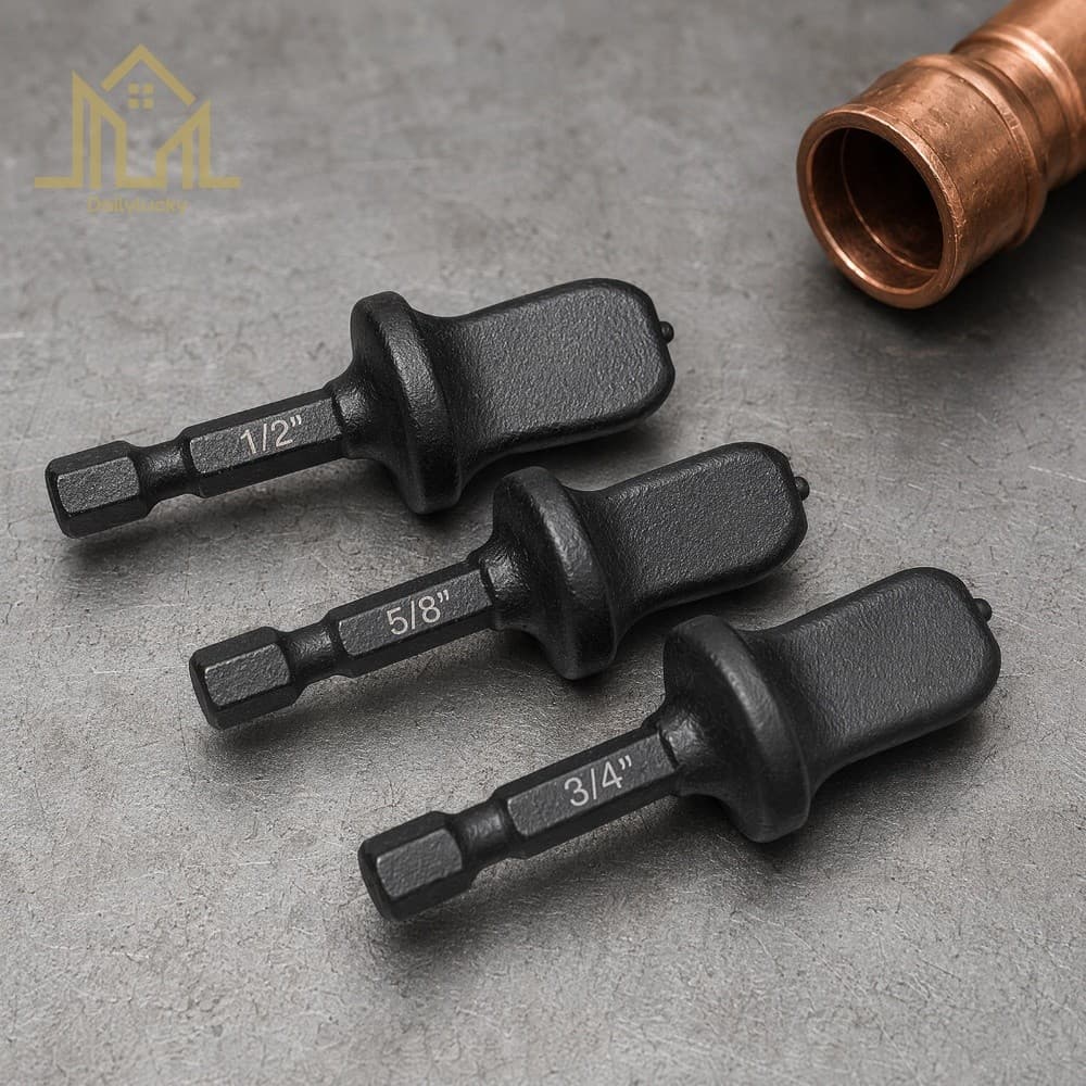 Broca Expansora De Tubo De Cobre Com Haste Hexagonal Preta 5 Unidades [Dailylucky.br-DLY]