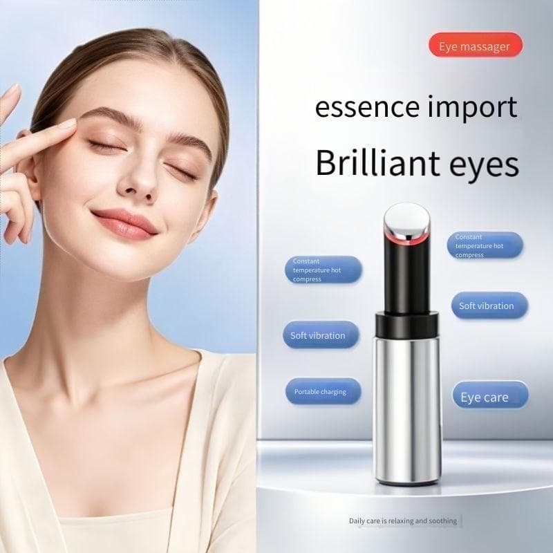 Massagem vibratória avançada, instrumento de beleza para os olhos, compressa quente para os olhos, importação de linhas