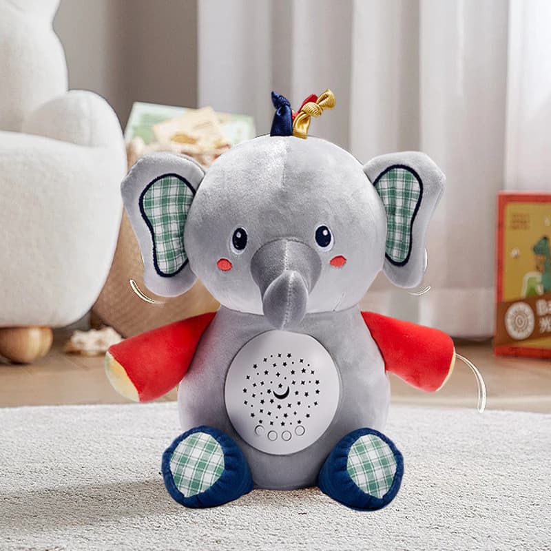 Brinquedo de bebê com som e luz, boneca calmante, brinquedo de pelúcia musical para educação infantil, brinquedo fofo pa