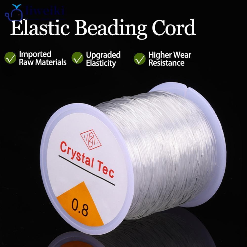 LIWEIKI 1 Rolo Redondo Transparente Elástico Fio De Peixe Cristal Para DIY Miçangas Artesanal Jóias Fazendo Acessórios E