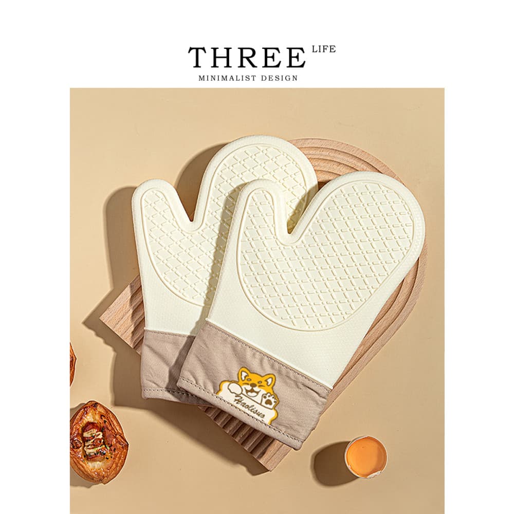 Tlife · Roen · Luvas de isolamento térmico de Silicone para forno, micro-ondas, espessadas, antiderrapantes, resistentes