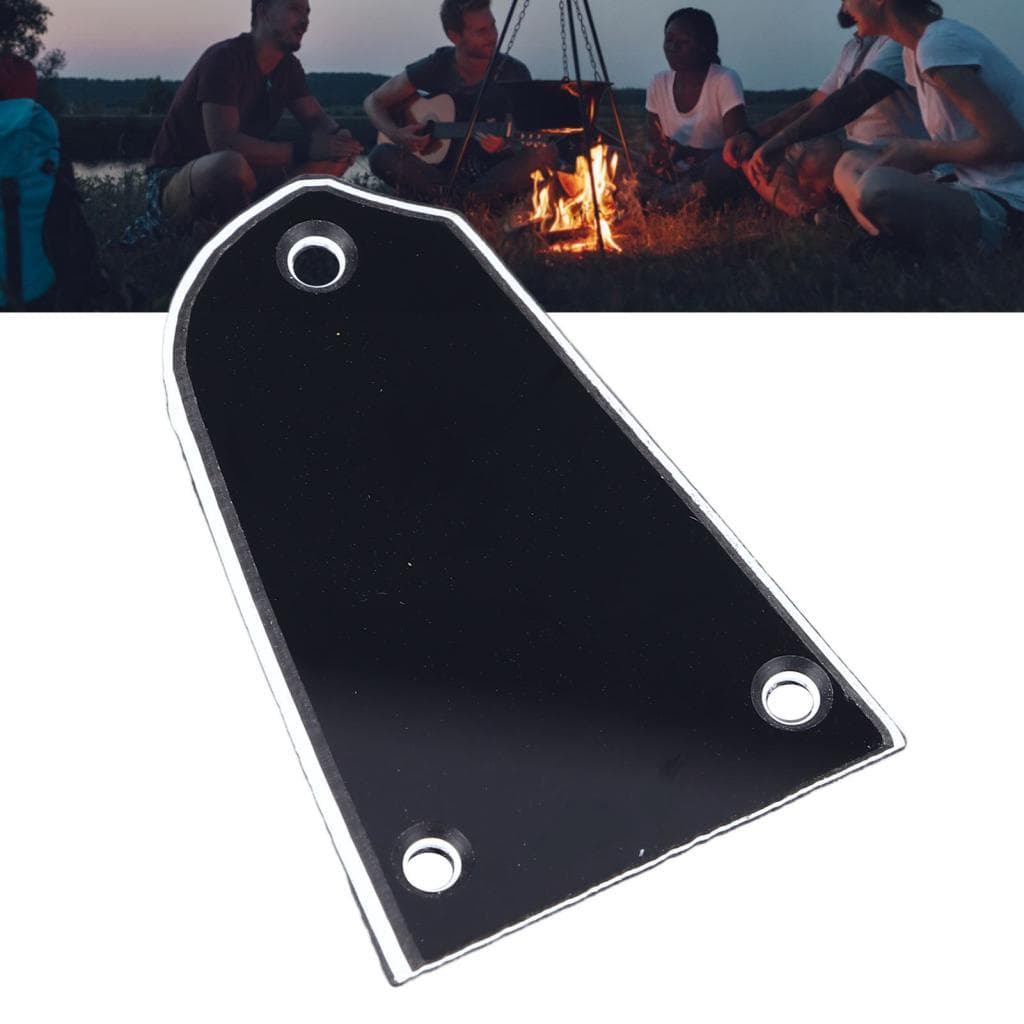 Mingzhe Guitarra Elétrica Truss Rod Cover Plástico Placa de 3 Furos para Prática (GR46 Preto)