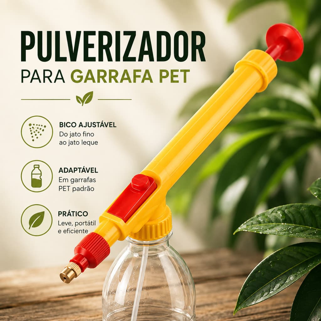 Pulverizador Para Garrafa Pet Manual Borrifador