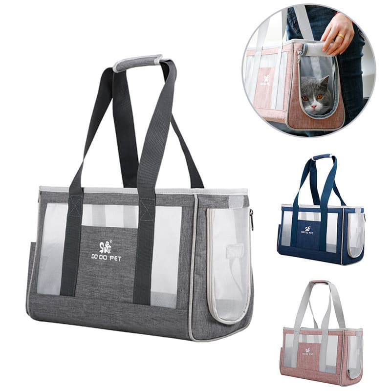 Bolsa portátil para gatos de estimação, mochila respirável para cães, bolsa para animais de estimação de viagem de grand