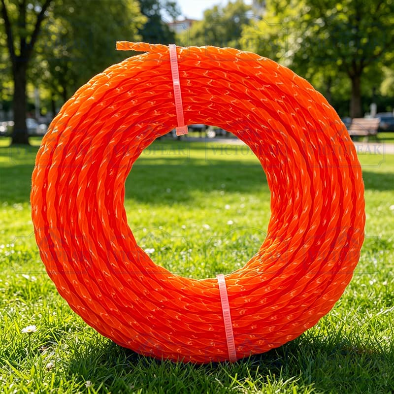 Linha Quadrada Espiral Do Aparador De Grama 3.0mm Cabo De Nylon Para Corte De Ervas Daninhas Cortador De Escova De Jardi