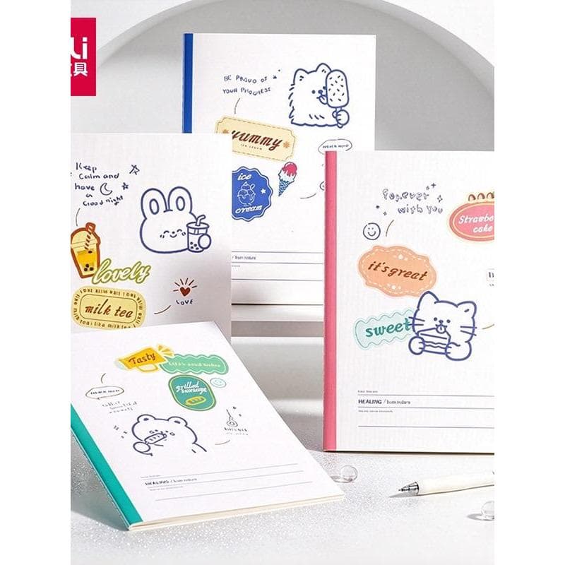 Deli Papelaria Caderno Costura Caderno Alunos Universitários Usam Simples Criativo B5 Caderno de Exercícios para Estudan