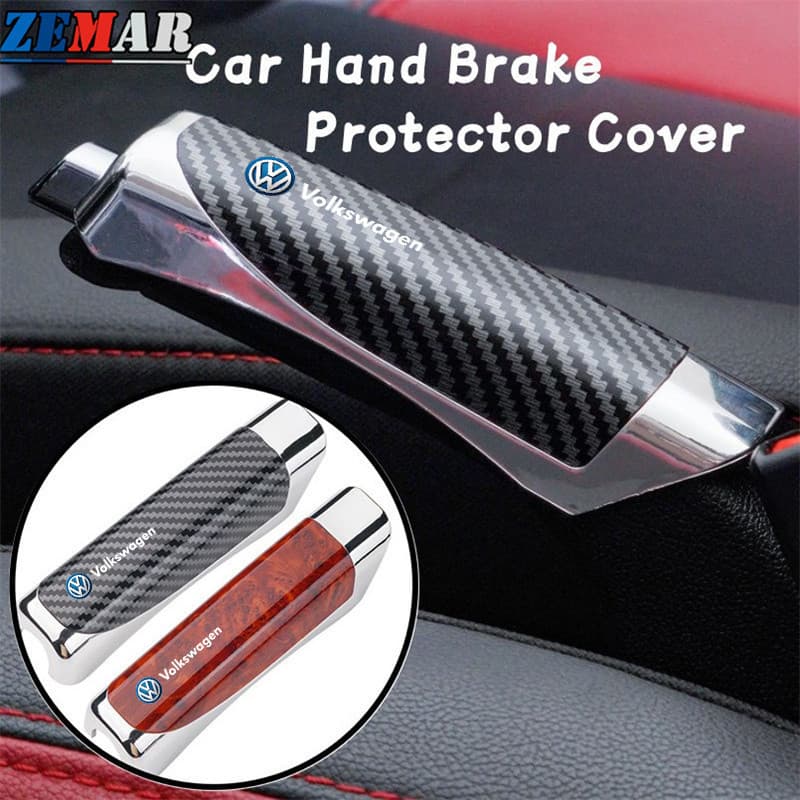 Capa Universal para Freio de Mão de Carro Volkswagen, Estilo Fibra de Carbono, Protetor Decorativo, Acessório para SUV,