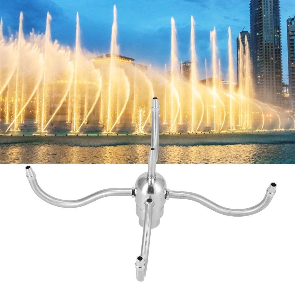 Bicos De Bico Rotativo Waterscape De Aço Inoxidável DN25 G1 Rosca Fêmea 4 Braços Fonte Sprinklers Para Jardim Paisagísti