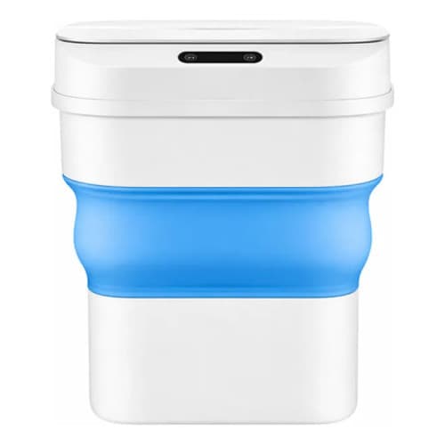 Lixeira Automática Dobrável Com Sensor Azul