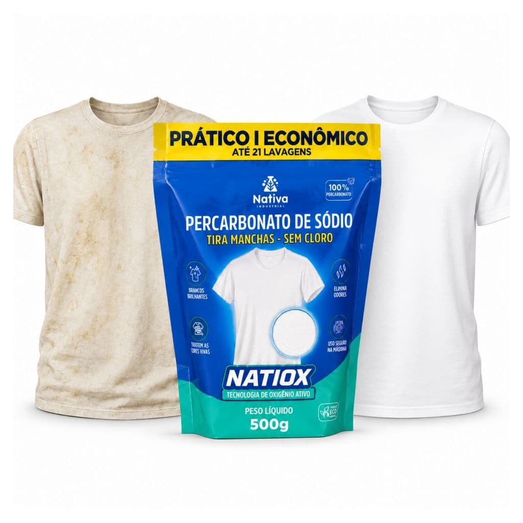 Percarbonato De Sódio 500g Tira Manchas Sem Cloro 100% Ativo