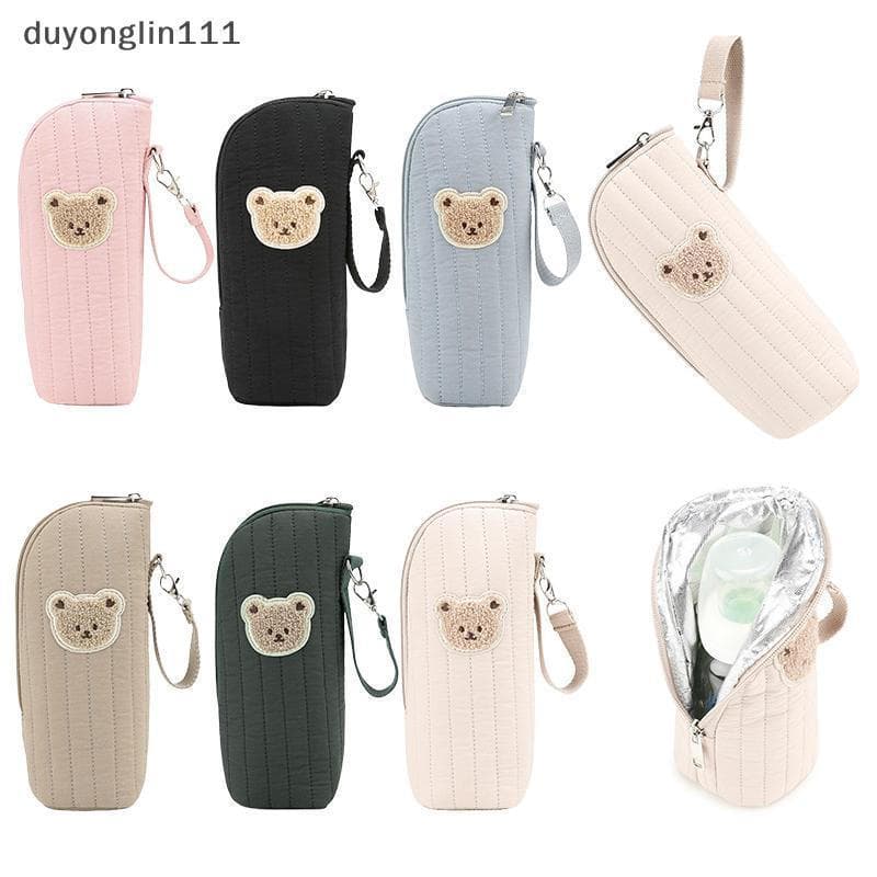 (duyonglin111) Bolsa Térmica para Mamadeira, Estilo Urso Adorável, Suporte Térmico, Bolsa para Transporte de Leite Mater