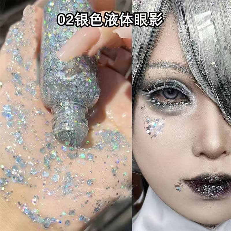 Gel lantejoulas COS cor sanguínea prata dia um estágio maquiagem latina mostrar maquiagem brilhante maquiagem dos olhos