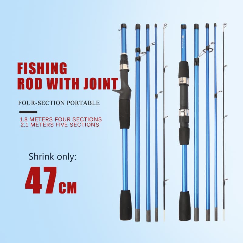 Vara de isca Multi-seção ML ajustável mar baixo vara 18m 21m vara de pesca portátil 4 seções isca vara de pesca BWV6
