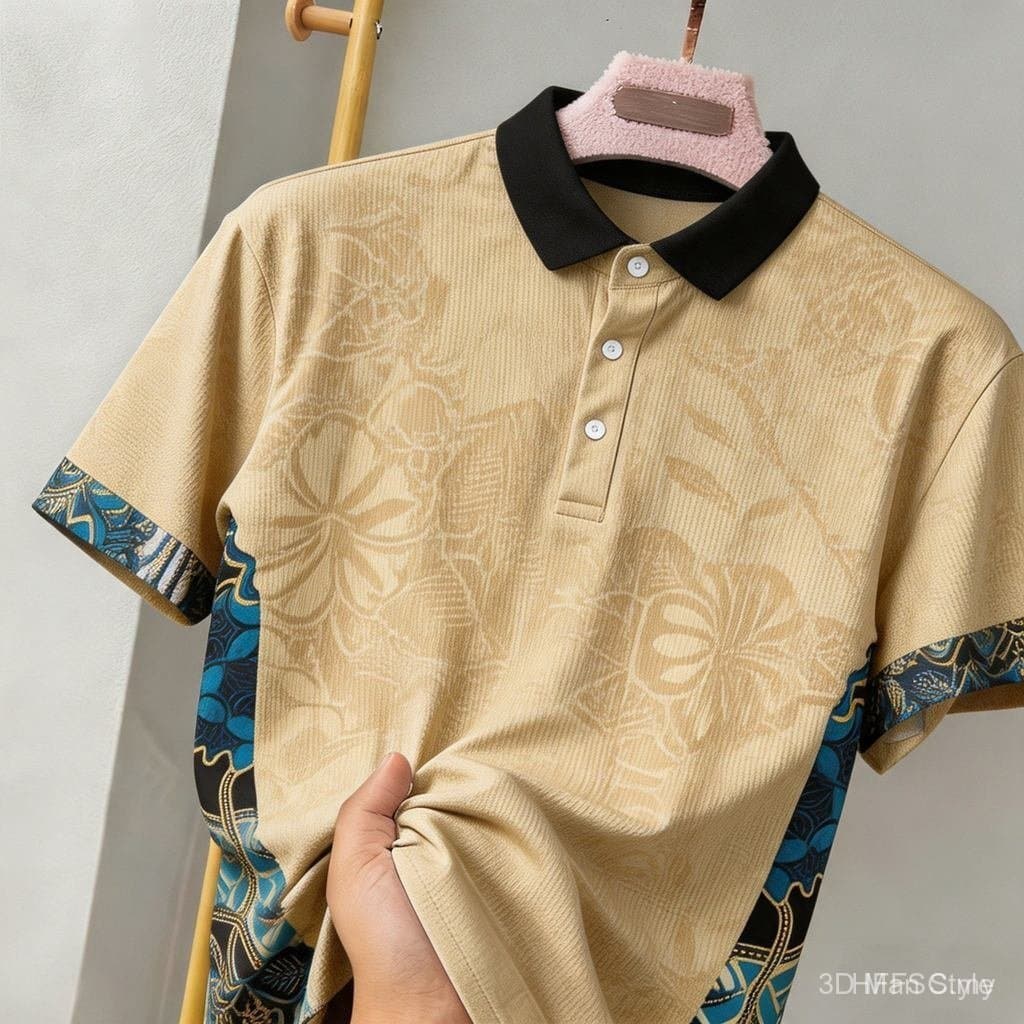 2026 Camisa Casual Masculina Étnica Retrô Edição Batik da MALÁSIA, Camisa Polo de Tamanho Grande, Camisa Polo Batik de M