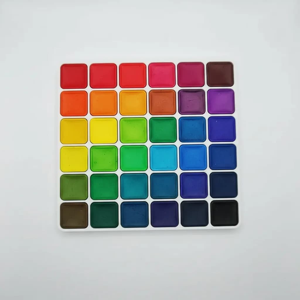 Godê Bandeja Paleta Cores Pintura Multiuso 36 Compartimentos