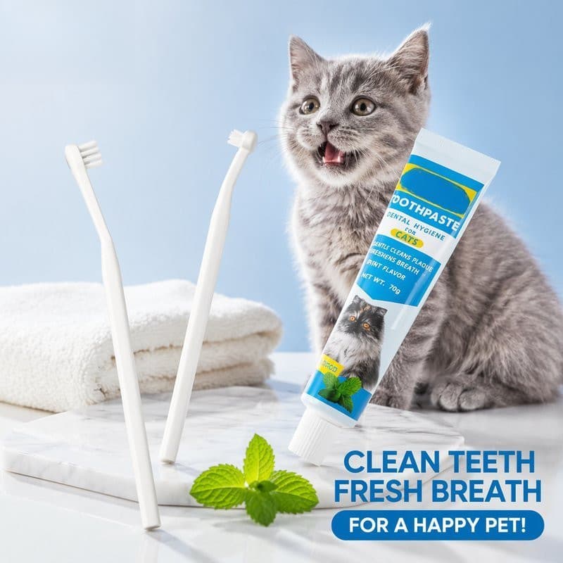 Kit De Cuidados Dentários Para Animais De Estimação , Escova De Dentes Gatos , Conjunto De Limpeza , Caneta Berus Gigi K