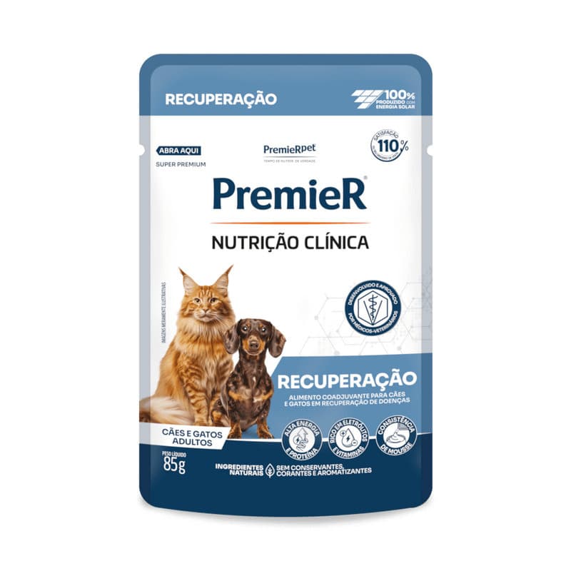 Sache Premier Nutrição Clínica Cães e Gatos Recuperação 85gr