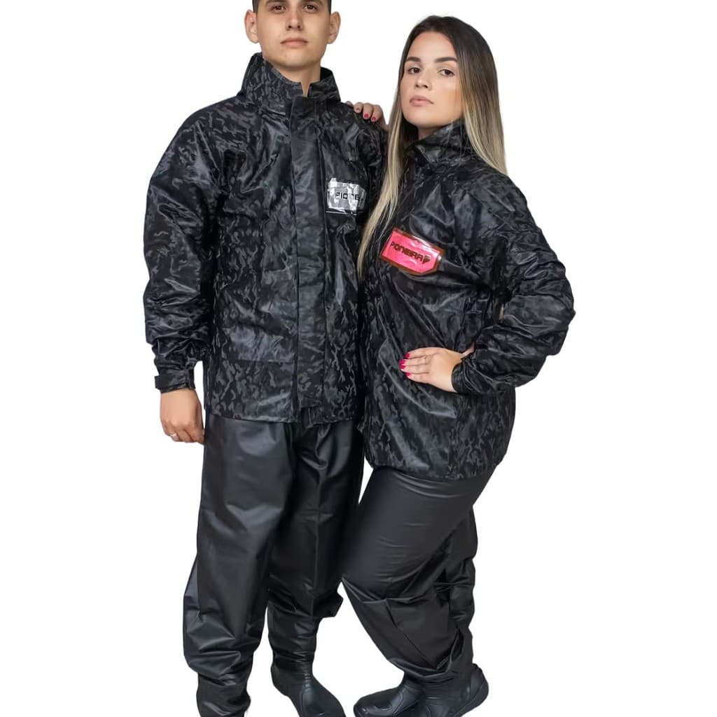 Capa De Chuva Elite Impermeável Masculino Gola Alta Pioneira