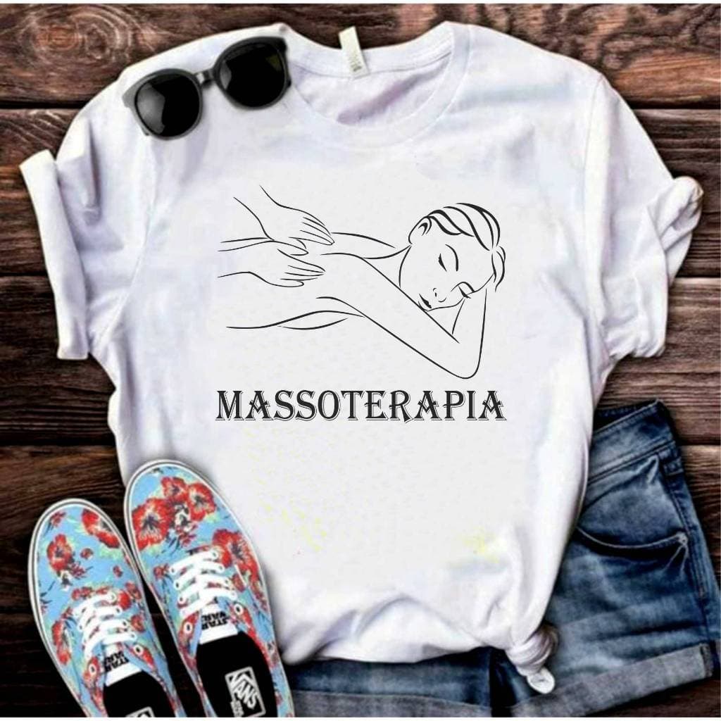 Camisa Massoterapia Massoterapeuta Massagem Terapia Corporal Blusa 015 T-Shirt Camiseta  Blusa Feminina ou  Unissex DR