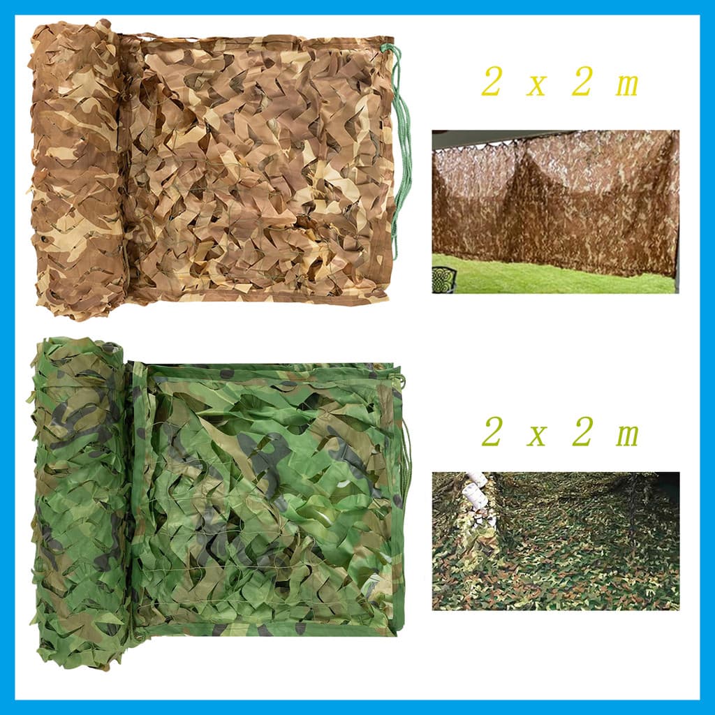 Grade de camuflagem militar ao ar livre 2 x 2m rede de decoração de caça