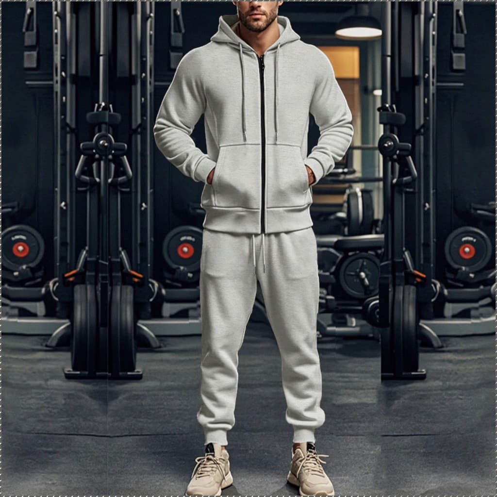 Proteger Contra O Frio Conjunto Moletom Lazer Diário Zíper Acolchoado Exercício E Fitness Jovem vigor Masculino