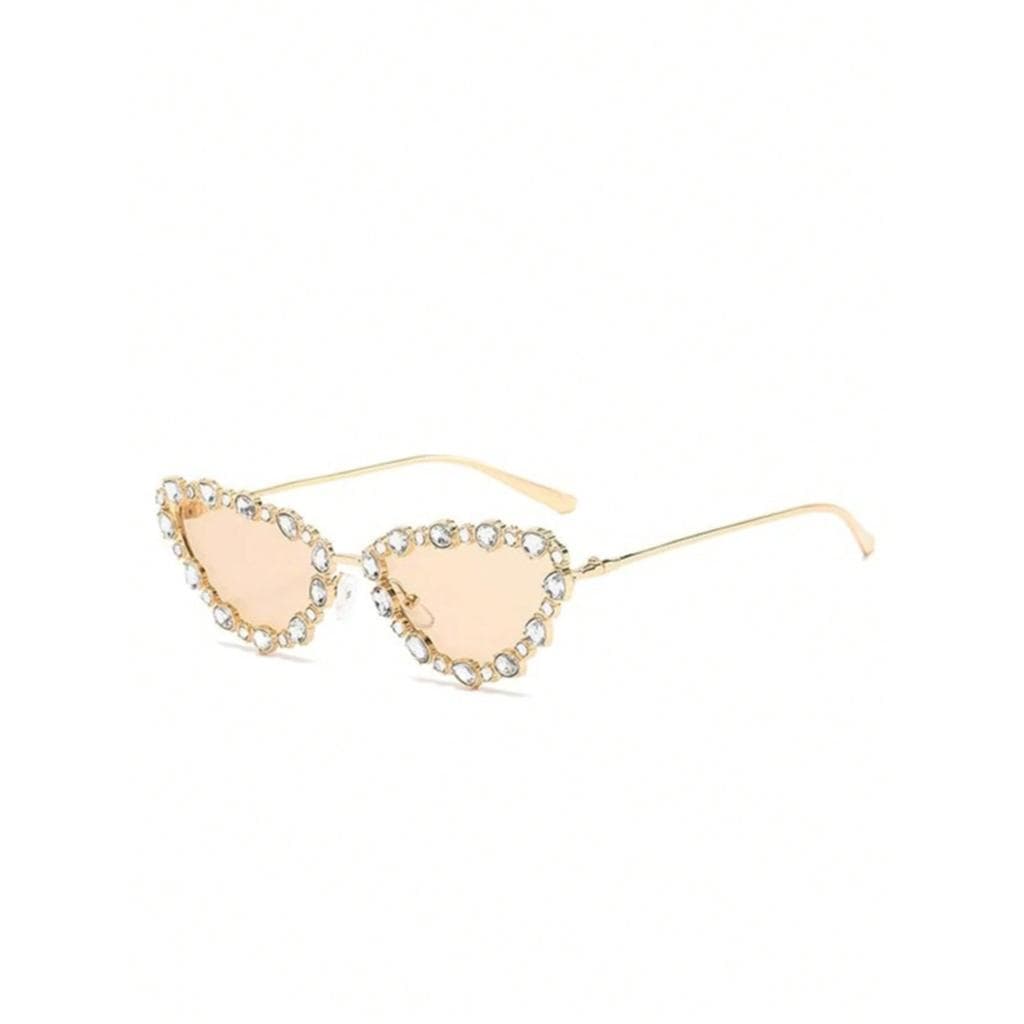 Óculos de sol tipo olho de gato, totalmente em cristal brilhante, feminino, vintage,com strass, tons elegantes