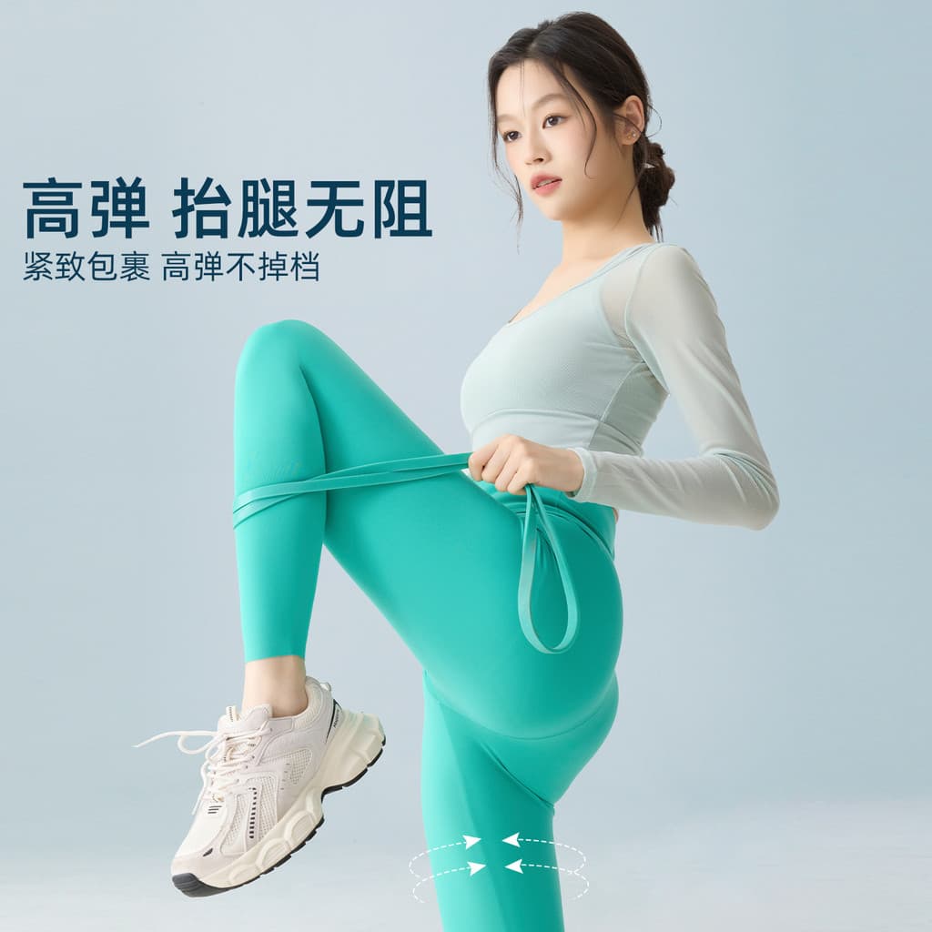 Leggings transfronteiriças femininas estilo fino verão cintura alta mais magro olhar tubarão calças desgaste exterior ab