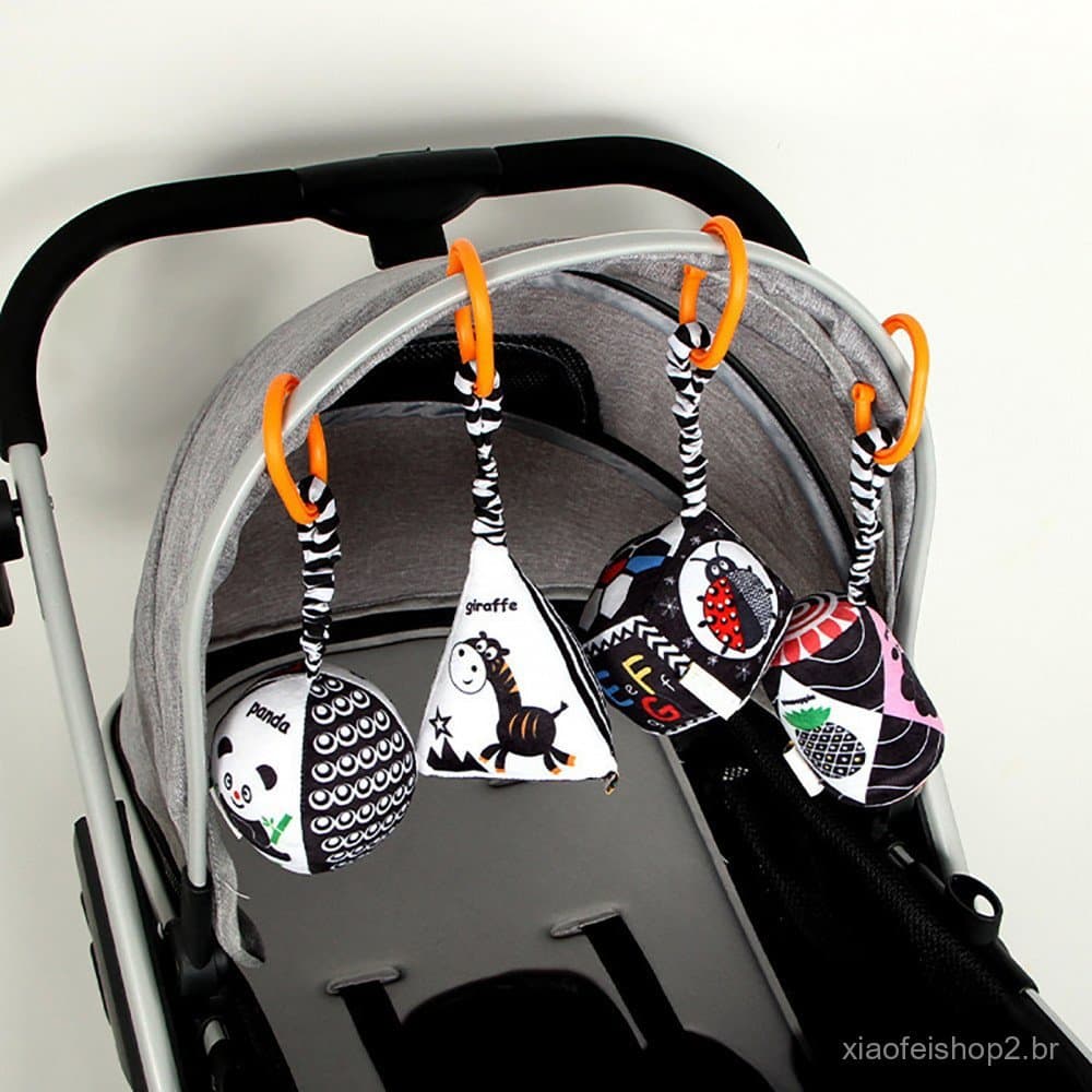 Conjuntos De Formas De Alto Contraste , Brinquedos Para Bebês , Brinquedo De Carrinho Preto E Branco Assento De Carro ,