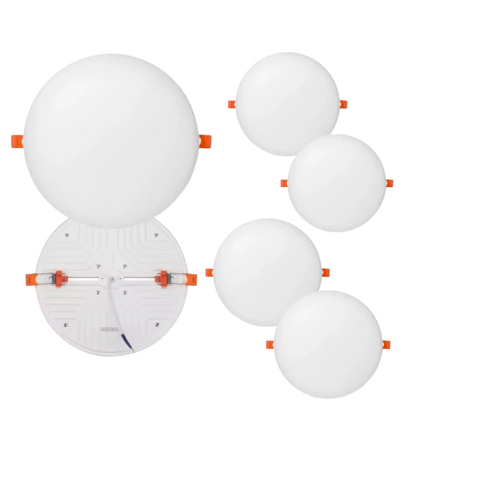 Kit 5 Plafon Led Borda Infinita 12w Embutido Redondo 110v-220v 10x10cm
