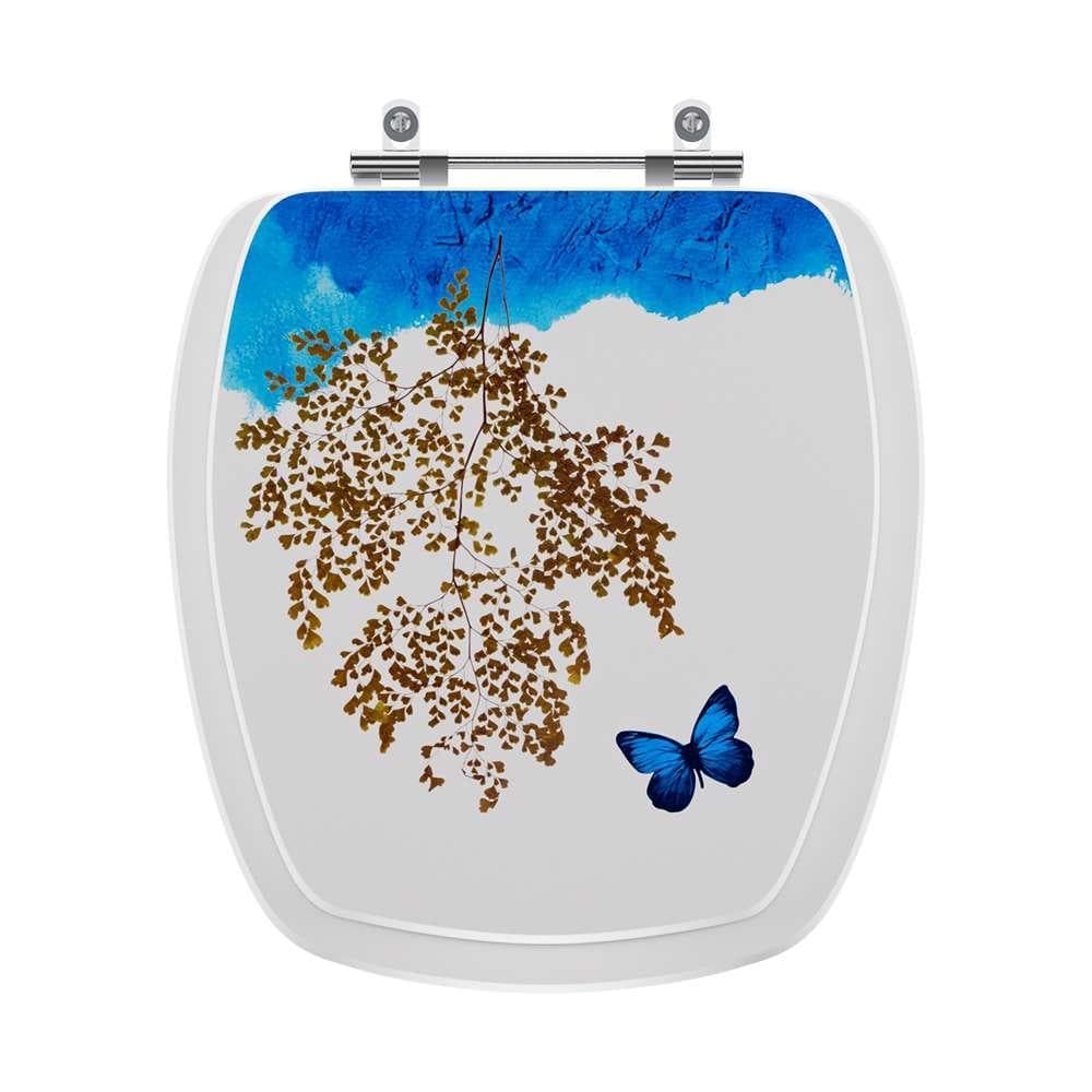 Tampa de Vaso Decorado Borboleta Thema para bacia Incepa
