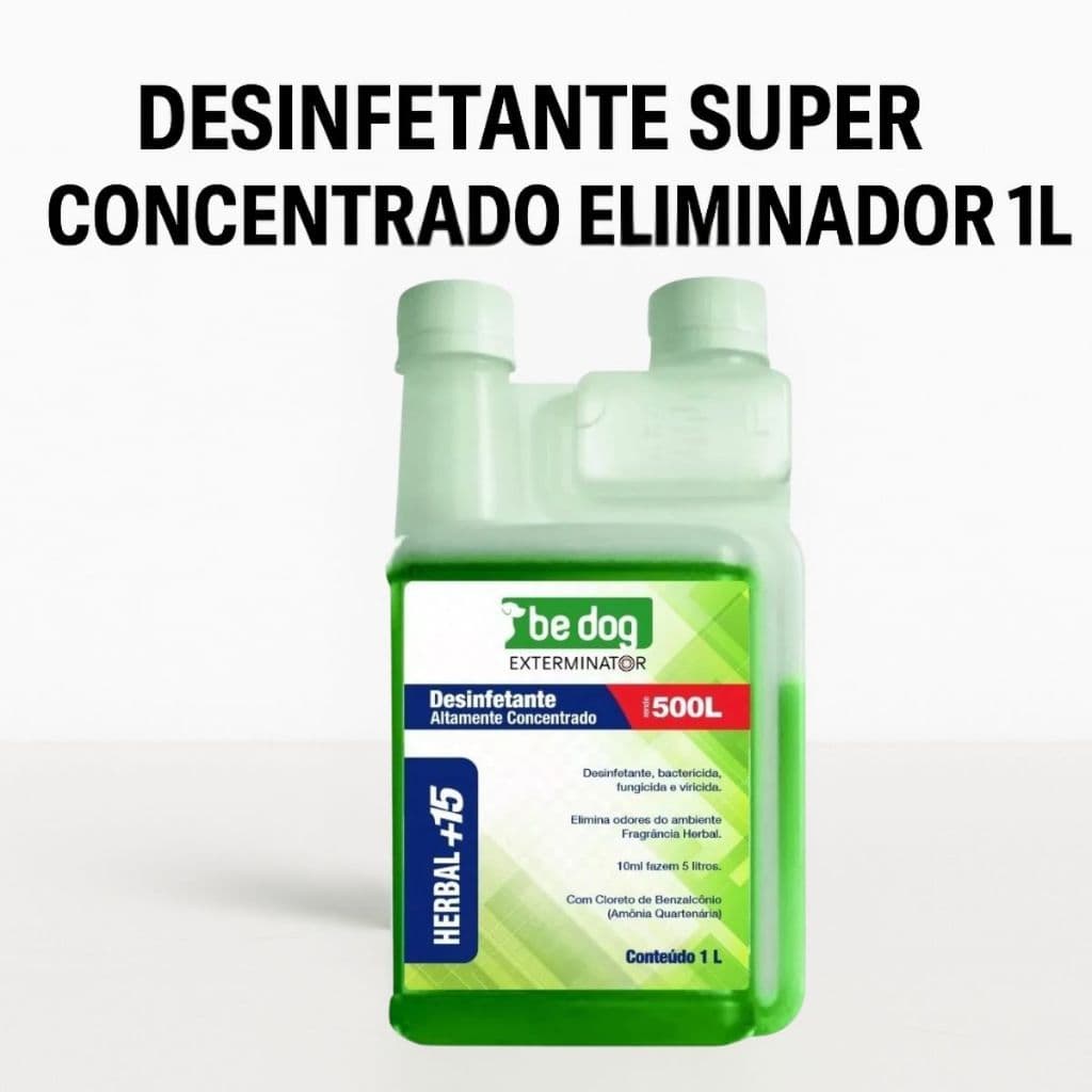 Ultra Desinfetante Concentrado Bactericida Quaternario Amonia para Pet e Casa-Rende 500lts Be Dog