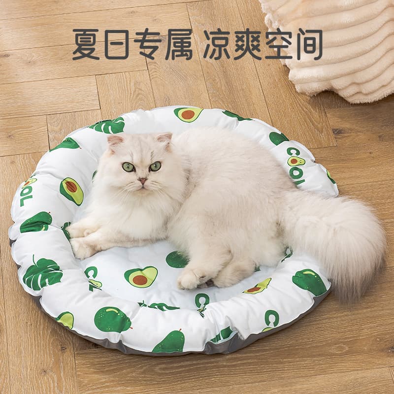 Tapete de resfriamento de verão para animais de estimação alemão, canil para cama de gato, tapete redondo para resfriame