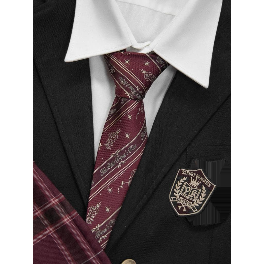 [Pantervilla] Sua Rose JK Tie DK Original Homens Mulheres Estilo Preppy Grátis Verificação Japonesa Pessoas Preguiçosas