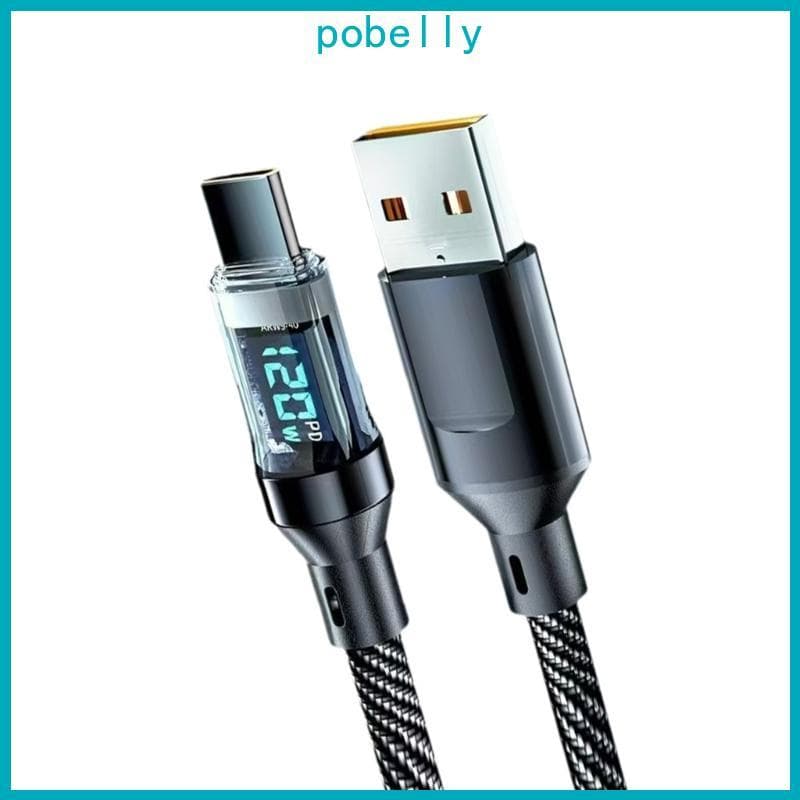 Pob LED Display Digital 120W Type C Para 120W Carregamento Rápido Fio