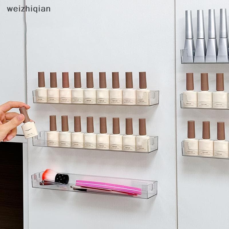 [T & B] Nail Art Armor Oil Glue Display Ra Óculos Stand Transparente Caixa De Armazenamento De Escova Cosmética Pratelei