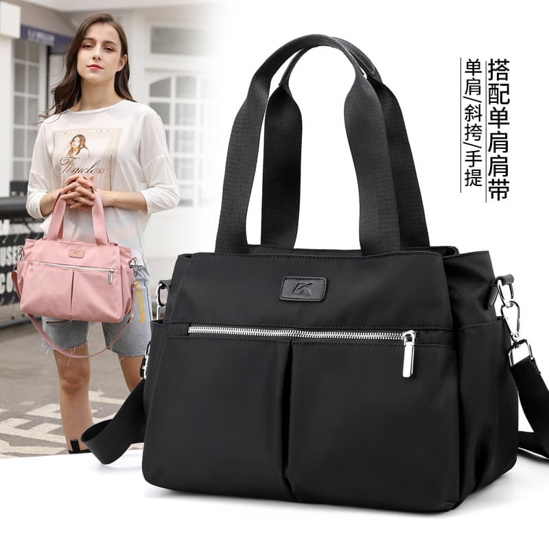 Bolsa mensageiro de tecido Oxford de Nylon 2025 novo estilo bolsa feminina de meia-idade versão coreana bolsa de ombro l